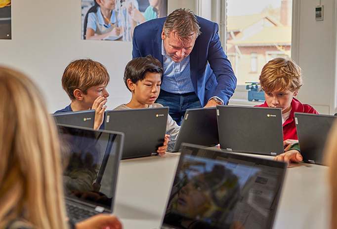 Game designers working with educators